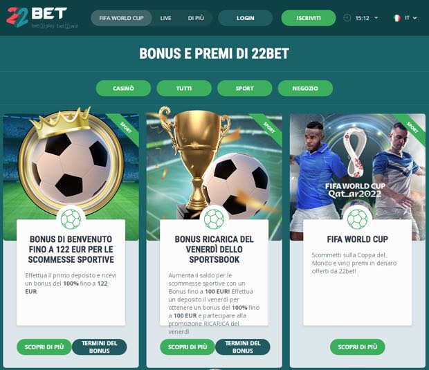 22bet bonus