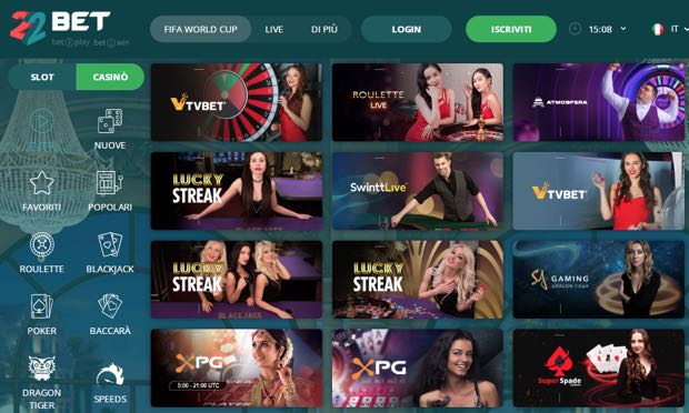22bet live