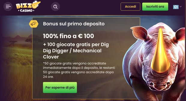 bizzo casino bonus