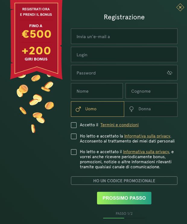 casinia account