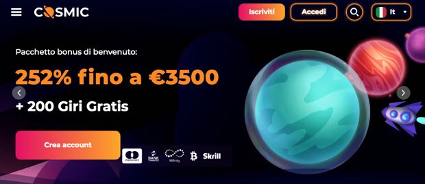 cosmic slot bonus