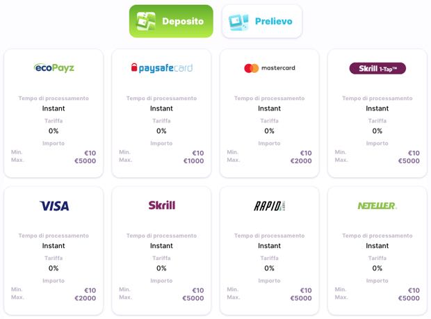 nomini prelievi e depositi