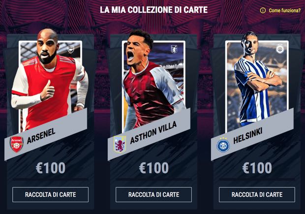 rabona bet sollezione di carte