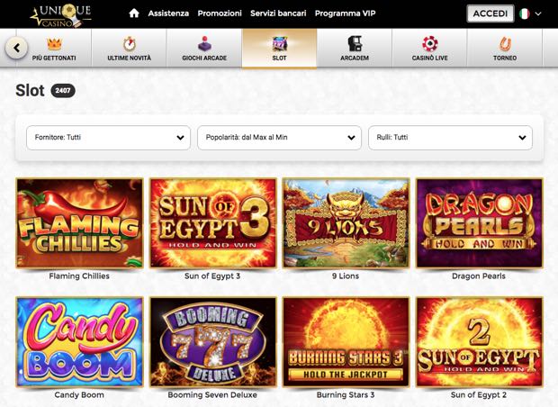 unique casino slot