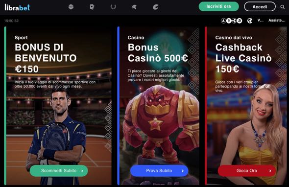 librabet bonus benvenuto